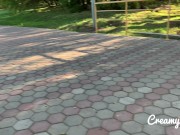 Сюрприз от моей пошлой подруги - очень короткая юбка и смелый публичный минет (короткая версия) 13/16