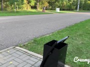 Сюрприз от моей пошлой подруги - очень короткая юбка и смелый публичный минет (короткая версия) 6/16