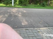 Сюрприз от моей пошлой подруги - очень короткая юбка и смелый публичный минет (короткая версия) 7/16