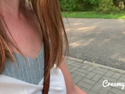 Сюрприз от моей пошлой подруги - очень короткая юбка и смелый публичный минет (короткая версия) 8/16