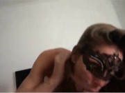 POV Hot French Amateur exposed and gets an oral creampie. Filmed on mobile. Boots and lingerie 15/16