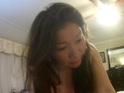 Asian MILF blowjob ball sucking and sexy fucking 6/16