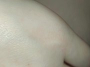 (HD) Playing with my hard pink nipples. Natural white young boobs! 12/16