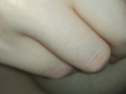 (HD) Playing with my hard pink nipples. Natural white young boobs! 13/16