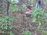 one girl pissed in the forest and how the second girl gave her cunnilingus 2/16