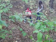  one girl pissed in the forest and how the second girl gave her cunnilingus 3/16