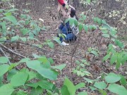  one girl pissed in the forest and how the second girl gave her cunnilingus 4/16