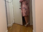 Exposing my nude body in front of the delivery person / Nude Arab 10/16