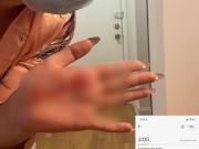 Exposing my nude body in front of the delivery person / Nude Arab 3/16