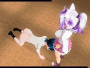 3D HENTAI Schoolgirl watches her girlfriend moan with pleasure 7/16