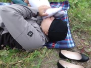 Slave kiss feet schoolgirl in pantyhose white knee socks 10/16