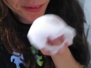 Hairy Onlyfans Hippie in a Carebear Grateful Dead Shirt PEES Into Toilet & SMELLS USED TOLIET PAPER 16/16