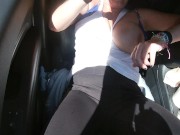 Would you honk if you saw me? Car ride cum in public! 9/16