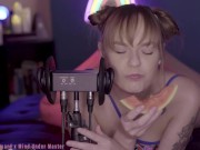 Eating in ASMR with sexy teen Rebecca Vanguard 11/16