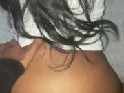 Latina doggystyle creams all over 9 inch thick dick 2/16