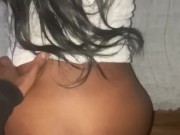 Latina doggystyle creams all over 9 inch thick dick 5/16