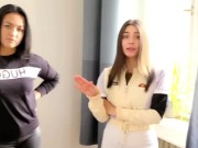 Fitness Girls Big Ass Fucked by a Creeper from the Gym, Threesome 9/16