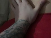 Rubbing stepsister back things got out of hand we both made a mess inside and out.  4/16