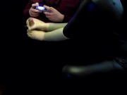 Got Milked with long latex gloves while gaming