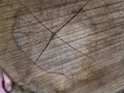 Slap my tits hanging from wood pile 1/16