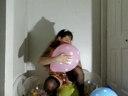 Looner Balloon play 20+ B2P'S sit2pops Hump2pops no pops pumping balloons with all parts of my body 14/16