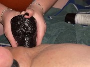 Wife pounds sissy husbands Sissypussy balls deep with bbc dildo 5/16