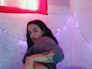 Curvy Latina Standing Squirt Pleasing Her Pussy With Big Dildo - Solo Busty Amateur Masturbation 1/16