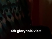 Hotwifekk 4th gloryhole visit with creampie and premature cummer 1/16
