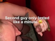 Hotwifekk 4th gloryhole visit with creampie and premature cummer 12/16