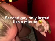 Hotwifekk 4th gloryhole visit with creampie and premature cummer 13/16