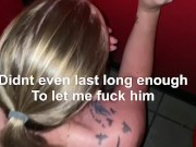 Hotwifekk 4th gloryhole visit with creampie and premature cummer 14/16