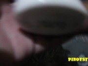 Shy Pinay Nasarapan Sa Pagpunas Ng Puting Silka Lotion Habang Nakikinig Ng 