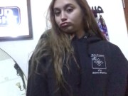 Beautiful Native American ex with pouty lips shows off a little