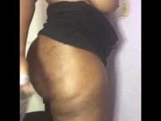 Ebony BBW gets a double dildo penetration  13/16