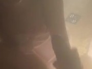 Excited teens sucking dick in PUBLIC steam room 10/16