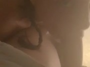 Excited teens sucking dick in PUBLIC steam room 16/16