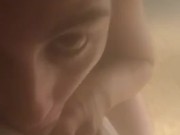 Excited teens sucking dick in PUBLIC steam room 3/16