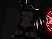 YOU SUMMON AN GOTHIC E-GIRL TO GIVE YOU A TREAT DURING HALLOWEEN