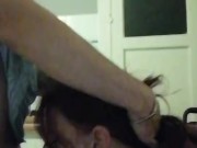 Elle me suce avant double anal avec gode