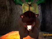 Furry Hentai 3D Yiff - Human Dragon & Bear having hard sex 8/16