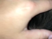 Obedient slut deepthroats cock till eyes water 7/16