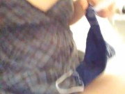 Cute Dress Nasty Gross Facemask Fetish Hairy Pussy Camgirl Pees Toilet & Uses Face Mask Toilet Paper 10/16