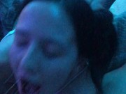 Cum in my throat Daddy ! Father milks teens tight pussy • HUGE creampie 2/16