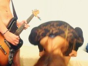 Horny MILF with perfect boobs and minidress striptease while I play guitar 12/16