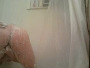 Voyeur Spying Girl Bubbly Showering shaving sing,dancing Finger Fucking pussy 2 cum  7/16
