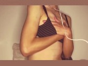 【マッサージ】胸を大きくしたくて揉んでるうちに気持ちよくなって結局チクニー 乳首 オナニー Japanese nipple orgasm masturbation bust massage 4/16