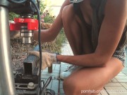 DIY Floating Table 2 - Drill Holes 4k HD Hothandyman NipSlip best moments (Music) 4/16