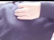 【寝起きちくび】スウェットの上から乳首ポチッ 貧乳オナニー Japanese nipple masturbation in bed orgasm 1/16