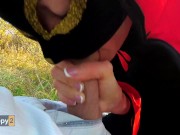 Red devil sucked all the cum from the guy 12/16