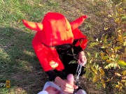 Red devil sucked all the cum from the guy 3/16